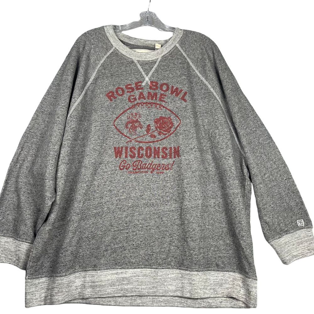 Wisconsin Rose Bowl Game Gray Pullover Sweatshirt